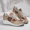 Casablanca Ethnic Platform Sneakers by Newness Chic and comfortable platform sneakers with ethnic detailing perfect for any occasion