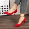 Newness Crimson Flame Red Stiletto Heels Elevate your style with these elegant and comfortable red stiletto heels perfect for any occasion
