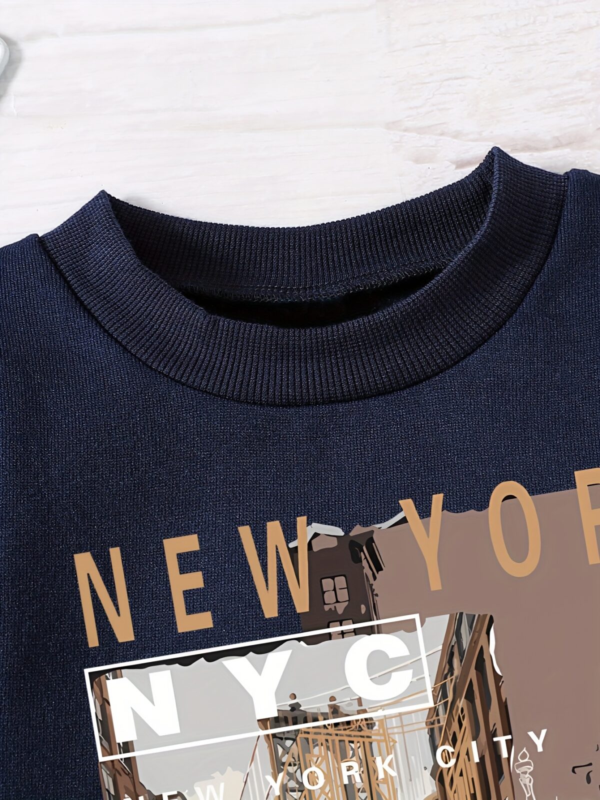 Newness Boys Springtime Style Landscape Print Sweatshirt and Pants Set A trendy two piece outfit featuring a vibrant landscape print perfect for spring and fall adventures Made from comfortable and durable 100 polyester