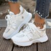 Newness Dubai Chic Womens Platform Sneakers Elevate your style with these versatile sporty and chic platform sneakers Perfect for any occasion