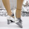 Newness Celeste Chic White Mary Jane Heels Elevate your style with these comfortable and elegant white Mary Jane heels perfect for any occasion