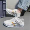 Womens white casual running shoes versatile and comfortable flat sneakers