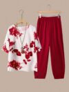Effortlessly chic Botanical Breeze Floral Print Two Piece Set from Newness crafted from soft polyester Perfect for any occasion