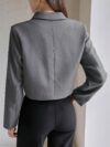 City Chic Short Grey Blazer a versatile and flattering grey blazer perfect for work or weekend wear