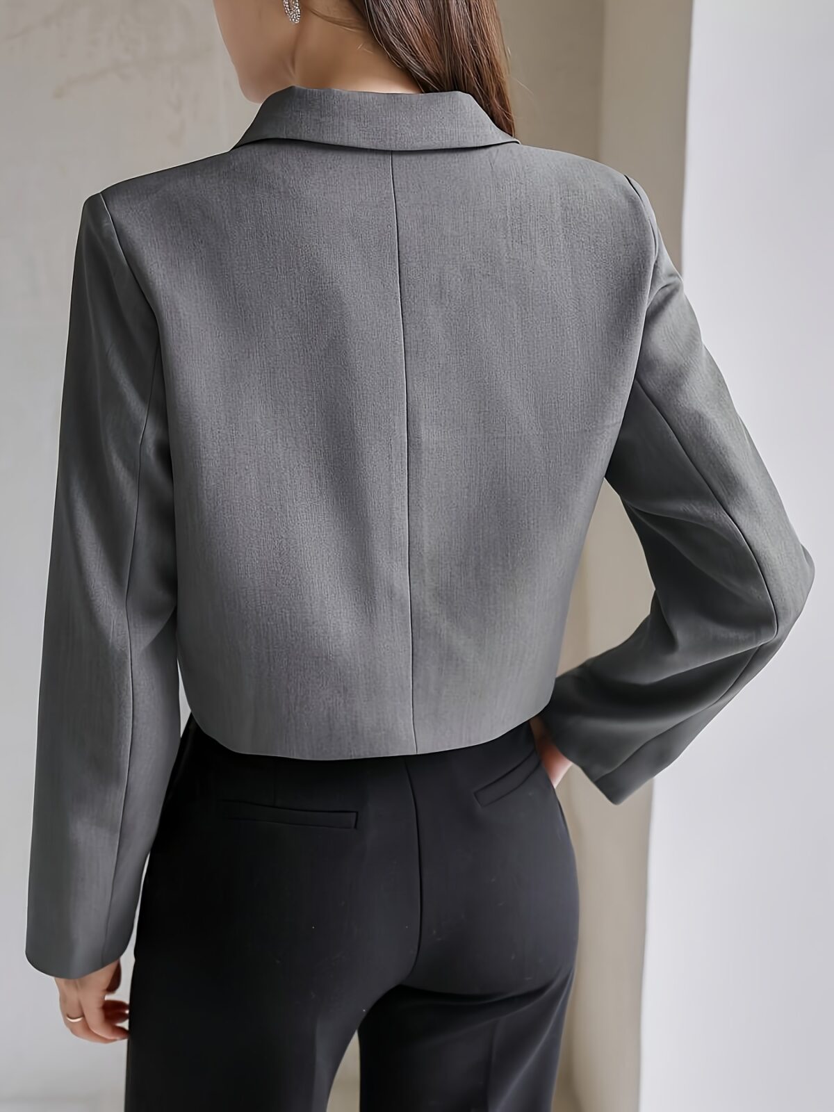 City Chic Short Grey Blazer a versatile and flattering grey blazer perfect for work or weekend wear