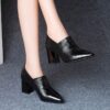 Newness City Chic Black Block Heel Pumps Elevate your style with these comfortable and versatile black pumps perfect for any occasion