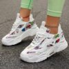 Newness Bloomsbury Floral Print Sneakers Comfortable and breathable floral print sneakers perfect for any occasion