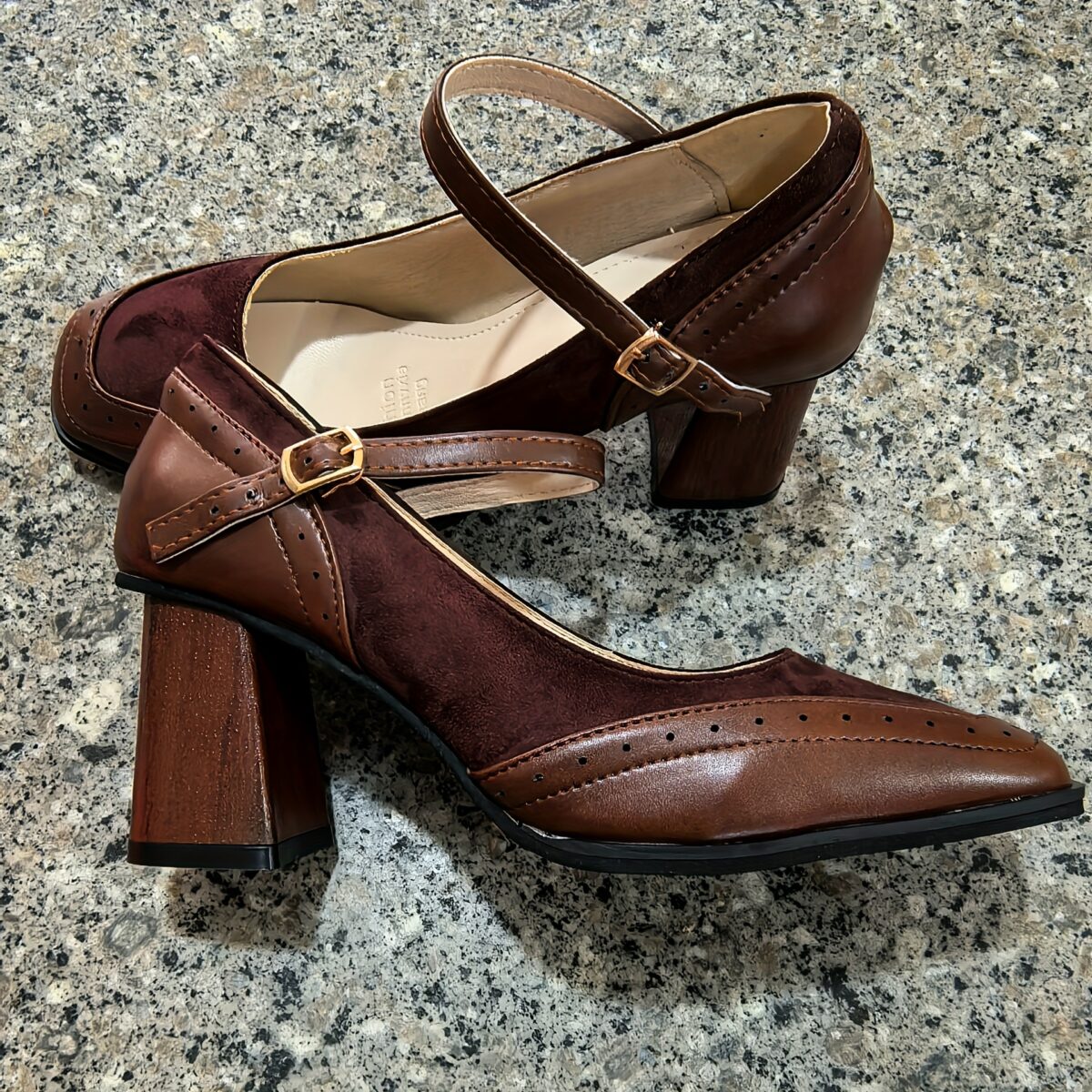 Newness Timeless Square Toe Mary Janes Classic black square toe Mary Jane shoes with a comfortable low heel showcasing a vintage inspired design with modern appeal