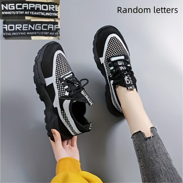 Newness Womens Breathable Mesh Casual Sneakers Newness Bangladesh Pair of womens breathable mesh casual sneakers in white low top design with lace up closure and soft knit insole