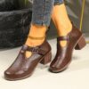 Newness Timeless Chic Vintage Mary Jane Shoes Classic black Mary Janes with a comfortable fit perfect for adding a touch of retro elegance to any outfit