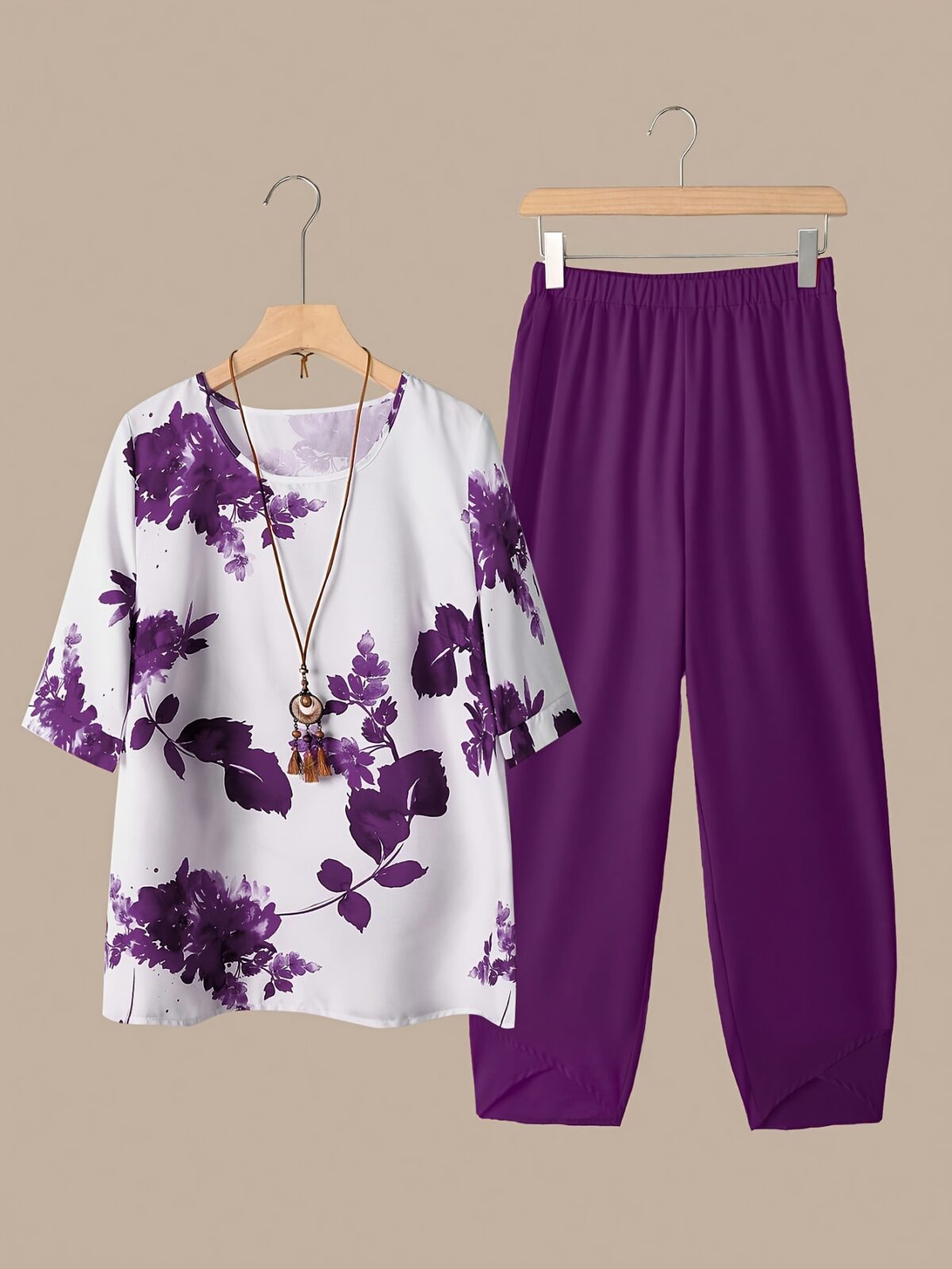 Effortlessly chic Botanical Breeze Floral Print Two Piece Set from Newness crafted from soft polyester Perfect for any occasion