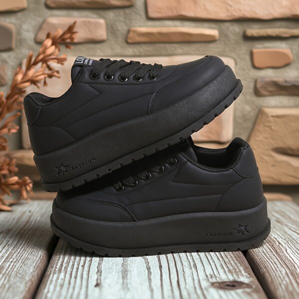 Newness Womens Retro Platform Sneakers in multiple colors showcasing cushioned sole lace up design and comfortable fit