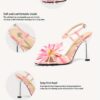 Newness Sunset Boulevard Pink Stiletto Mules Chic pink stiletto mules perfect for summer weddings and parties