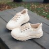 Newness Effortless Chic White Sport Sneakers Breathable lightweight white sneakers perfect for any occasion