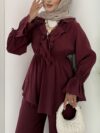 The Newness Milan Two Piece Pant Set in luxurious polyester A sophisticated and stylish two piece outfit perfect for any occasion