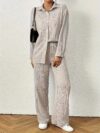 Effortless Chic Solid Color Pants Set in autumnal hues perfect for a stylish and comfortable fall look