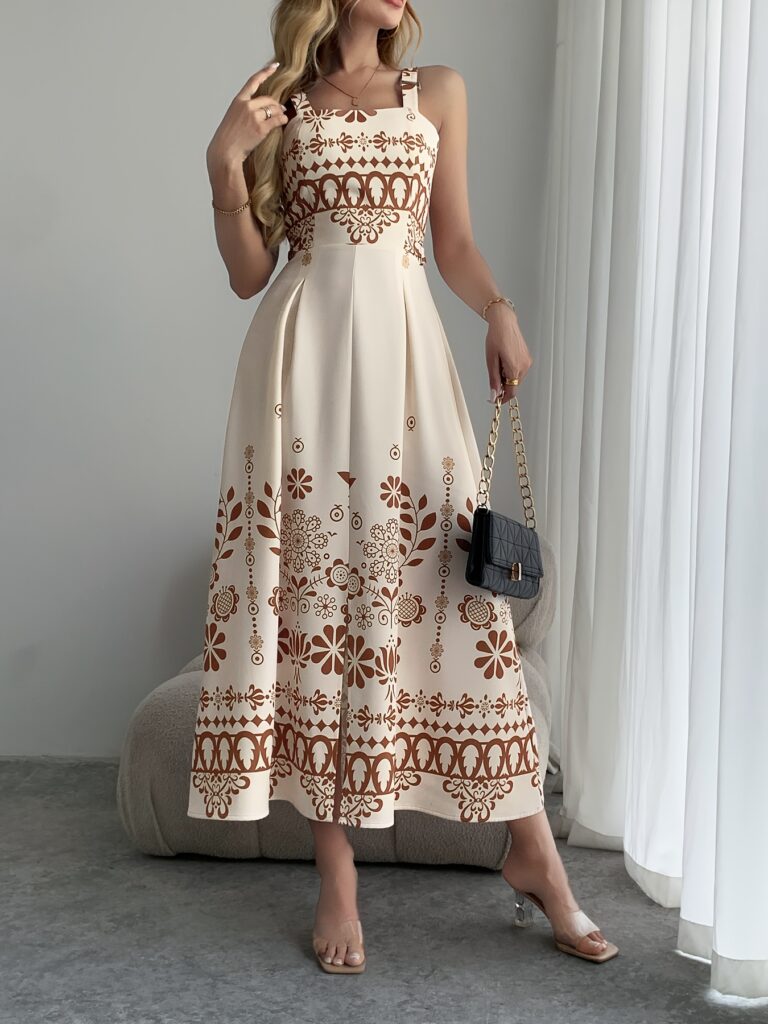 Effortlessly chic Casablanca Floral Print Maxi Dress, perfect for beach weddings or summer soirées.