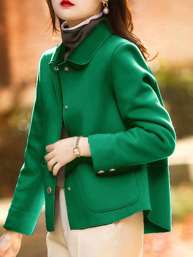 Flattering Timeless Chic Women's Polyester Trench Coat in versatile beige, featuring a loose, comfortable fit, long sleeves, and a single-breasted button closure. Perfect for all seasons.