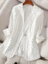 City Chic Womens Pinstripe Casual Blazer in springsummer Effortlessly chic and comfortable