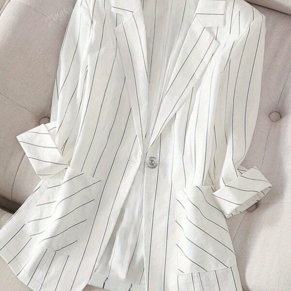 City Chic Womens Pinstripe Casual Blazer in springsummer Effortlessly chic and comfortable