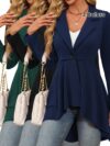 Timeless Chic Womens Elegant Long Sleeve Blazer in a flattering fit perfect for spring and fall