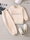 Stylish boys cozy cargo outfit set perfect for fall adventures Features a comfortable sweatshirt and matching cargo sweatpants in trendy colors Ideal for boys aged 12 and under