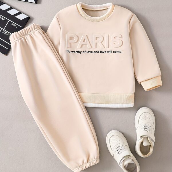 Stylish boys cozy cargo outfit set perfect for fall adventures Features a comfortable sweatshirt and matching cargo sweatpants in trendy colors Ideal for boys aged 12 and under