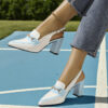 Newness City Chic White Mary Jane Heels Elevate your style with these modern and chic white Mary Jane heels perfect for any occasion