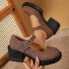 Newness Milan Chunky Block Heels Elevate your style with these comfortable and elegant heels perfect for any season