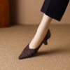 Newness Cairo Matte Black Pumps Sleek comfortable black heels perfect for any occasion
