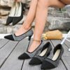 Newness Parisian Chic Chunky Block Heel Pumps Elevate your style with these French inspired pumps featuring dazzling rhinestone embellishments and a comfortable chunky block heel perfect for any season
