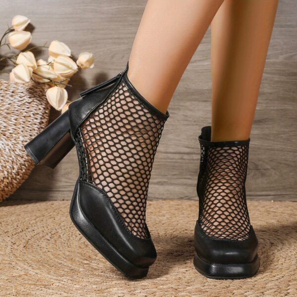 Stylish Newness Breathable Mesh Platform Boots showcasing their breathable mesh upper chunky platform sole and modern design perfect for summer