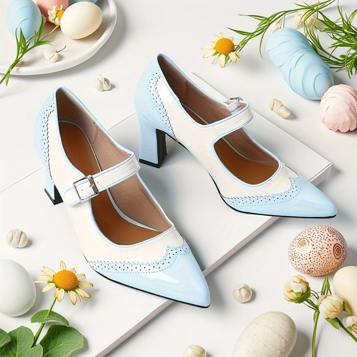 Newness Azure Breeze Light Blue Mary Janes Chic light blue mary jane heels perfect for any occasion