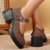 Newness Milan Chunky Block Heels Elevate your style with these comfortable and elegant heels perfect for any season