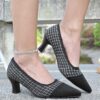 Newness Parisian Chic Chunky Block Heel Pumps Elevate your style with these French inspired pumps featuring dazzling rhinestone embellishments and a comfortable chunky block heel perfect for any season