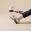 Womens platform Mary Jane shoes with adjustable buckle strap round toe and soft synthetic material