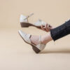 Womens platform Mary Jane shoes with adjustable buckle strap round toe and soft synthetic material