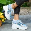 Newness Celestial Butterfly Print Sneakers Trendy comfortable sneakers featuring a celestial butterfly print Perfect for any occasion