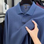 Newness Essential Comfort Mens Cotton Long Sleeve Shirt in classic white showcasing its soft breathable fabric and perfect fit on a male model