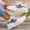 Newness Urban Bloom Rose Print Sneakers Breathable lightweight rose print sneakers perfect for everyday wear