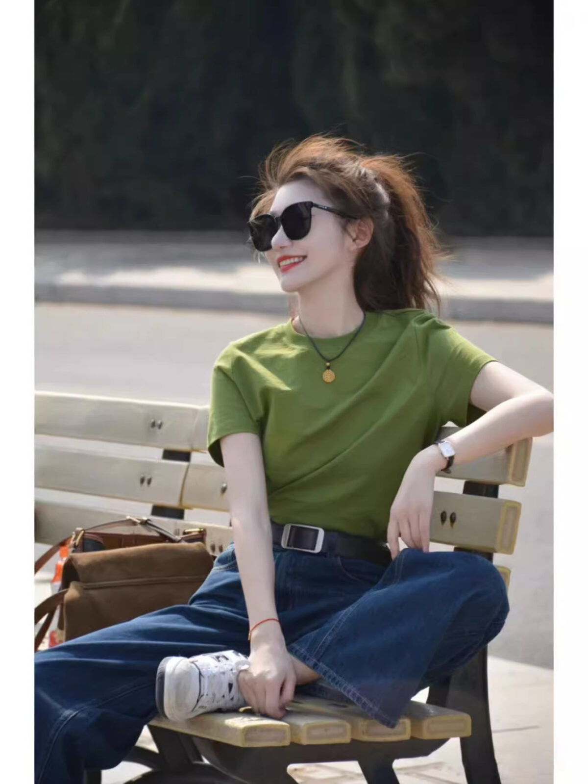 Newness Effortless Chic High Waisted Wide Leg Jeans in a flattering light wash showcasing the perfect wide leg and high waist