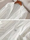 City Chic Womens Pinstripe Casual Blazer in springsummer Effortlessly chic and comfortable