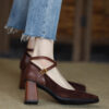 Timeless Chic Newness Retro Mary Jane Heels in color   Vintage inspired design with modern comfort