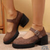 Newness Milan Chunky Block Heels Elevate your style with these comfortable and elegant heels perfect for any season