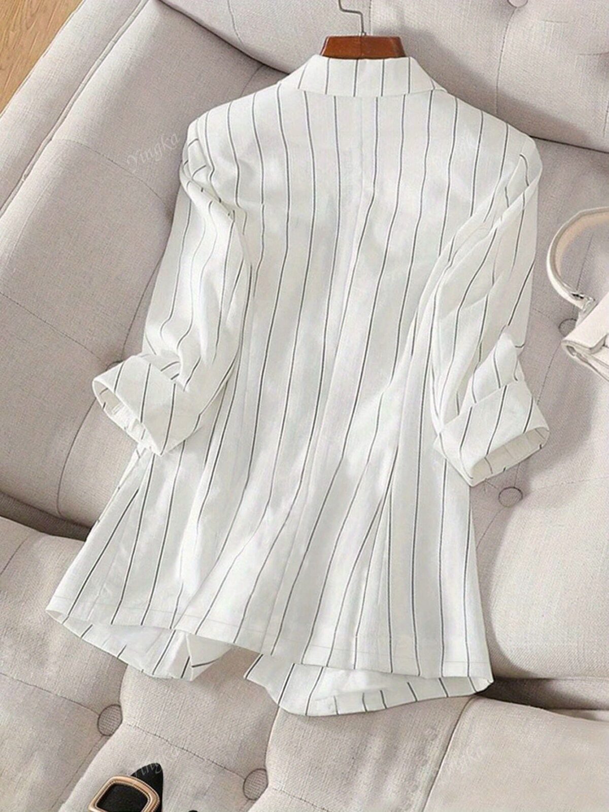 City Chic Womens Pinstripe Casual Blazer in springsummer Effortlessly chic and comfortable
