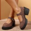 Newness Milan Chunky Block Heels Elevate your style with these comfortable and elegant heels perfect for any season