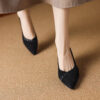 Newness Cairo Matte Black Pumps Sleek comfortable black heels perfect for any occasion