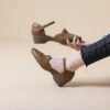Womens platform Mary Jane shoes with adjustable buckle strap round toe and soft synthetic material