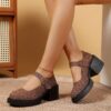 Newness Milan Chunky Block Heels Elevate your style with these comfortable and elegant heels perfect for any season