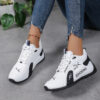 Newness Urban Edge Minimalist Lace Up Sneakers Chic comfortable and perfect for any occasion A close up shot showcasing the minimalist design and lace up detail